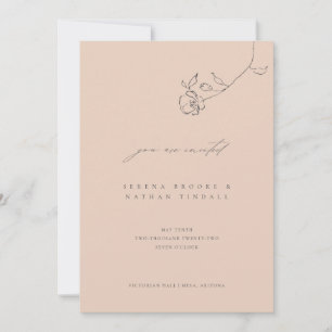 Invitation de mariage florale délicate personnalis