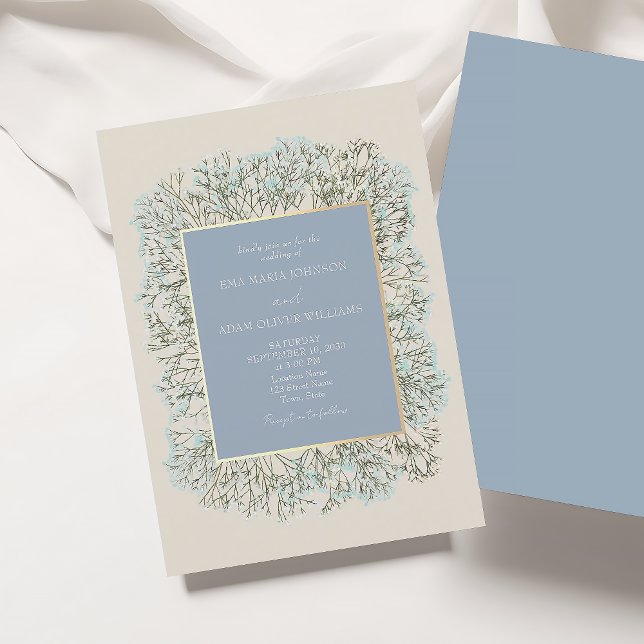 Invitation de mariage florale d'hiver (Créateur téléchargé)