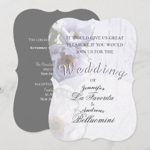 Invitation de mariage florale d'hiver