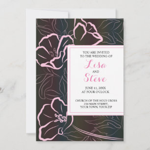 Invitation de mariage florale d'île tropicale