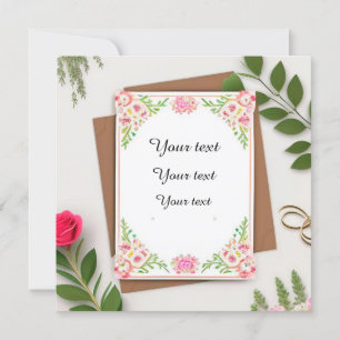 Invitation de mariage florale élégante