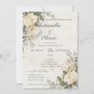 Invitation de mariage florale élégante