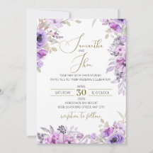 Invitation de mariage florale élégante