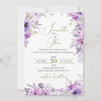 Invitation de mariage florale élégante