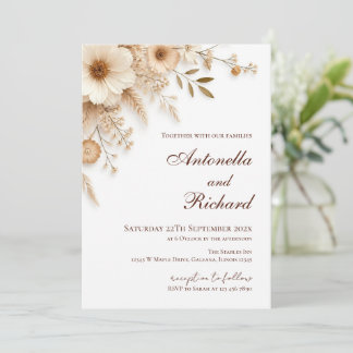Invitation de mariage florale élégante