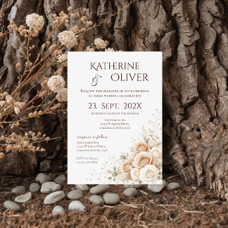 Invitation de mariage florale élégante