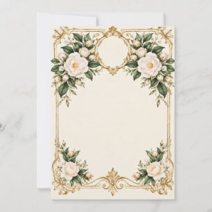 Invitation de mariage florale élégante Camélia