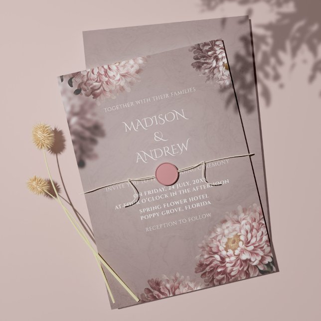 Invitation de mariage florale élégante moderne (Créateur téléchargé)