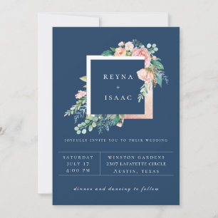 Invitation de mariage florale estivale
