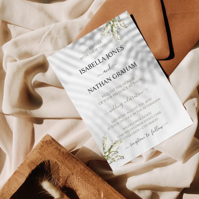 Invitation de mariage florale organique moderne (Créateur téléchargé)