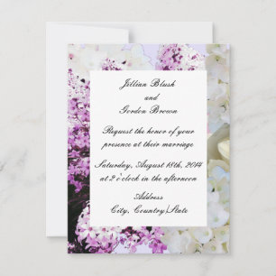 Invitation de mariage florale romantique