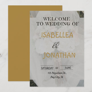 Invitation de mariage florale romantique élégante