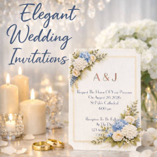 Invitation de mariage florale rose