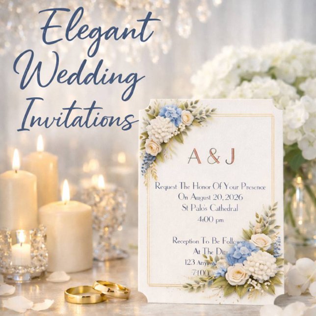 Invitation de mariage florale rose (Créateur téléchargé)