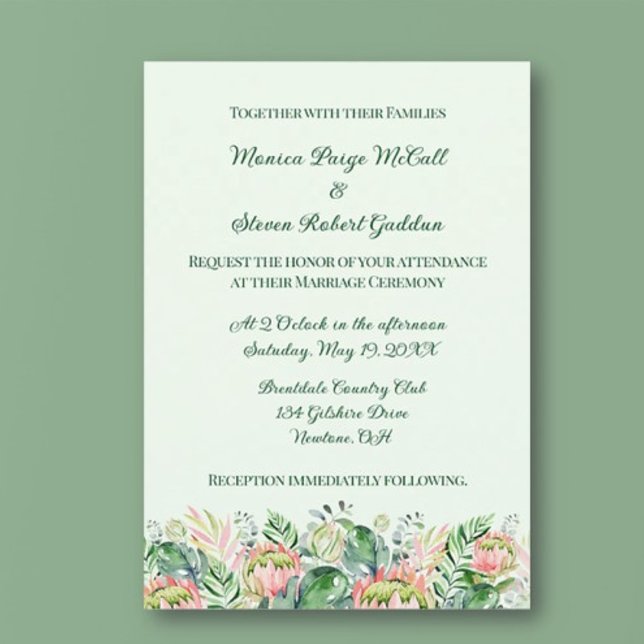 Invitation de mariage florale simpliste (Créateur téléchargé)