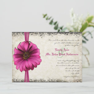 Invitation de mariage Fuchsia Gerber Daisy