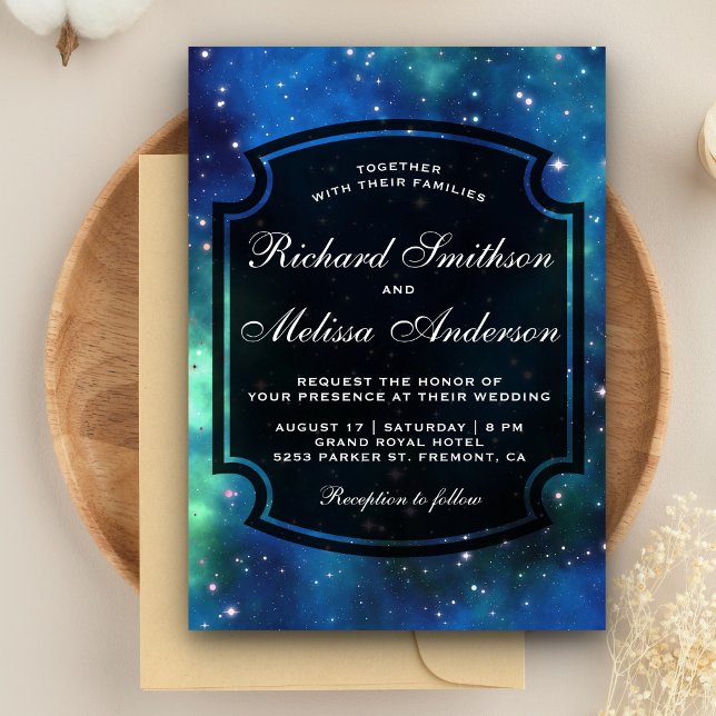 Invitation de mariage Galaxie Espace Céleste Moder (Créateur téléchargé)