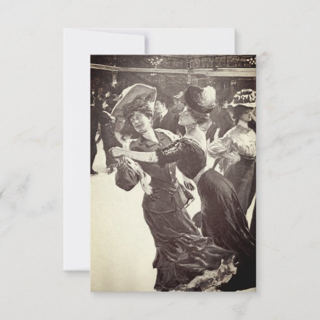 Invitation de mariage gay pour danseurs vintage (Devant)