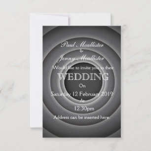 Invitation de mariage générique de film rétro vint