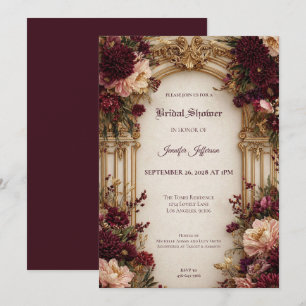 Invitation de mariage gothique floral lunatique po