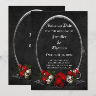 Invitation de mariage gothique Halloween à conserv