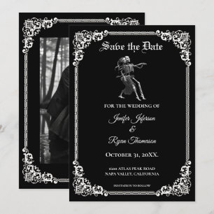 Invitation de mariage gothique Halloween à sauver 