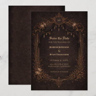 Invitation de mariage gothique Halloween pour sauv