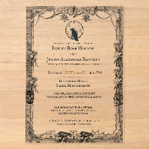 Invitation de mariage gothique Halloween Raven Moo