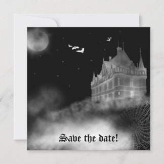 Invitation de mariage gothique vampire de château