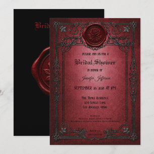 Invitation de mariage gothique vintage Halloween