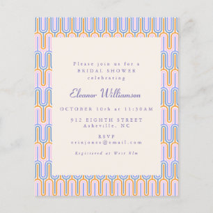 Invitation de mariage groovy abordable couleur pér