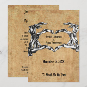 Invitation de mariage Halloween