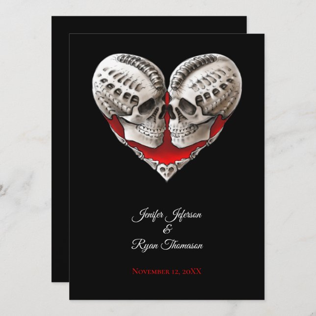 Invitation de mariage Halloween (Devant / Derrière)