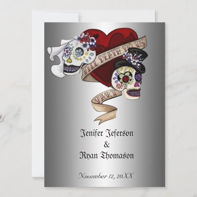 Invitation de mariage Halloween (Devant)