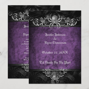 Invitation de mariage Halloween