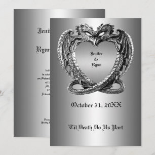 Invitation de mariage Halloween