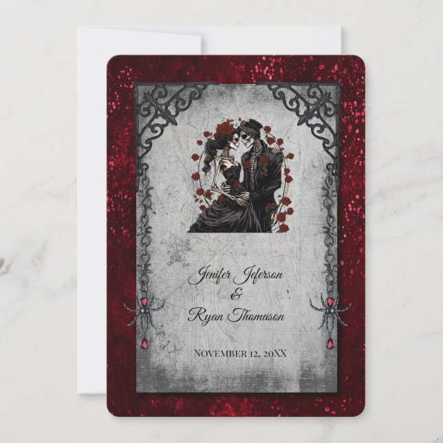 Invitation de mariage Halloween (Devant)