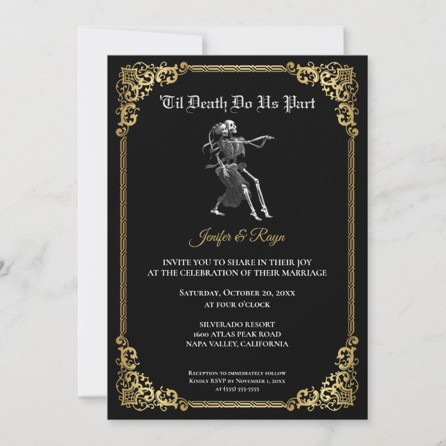 Invitation de mariage Halloween Dark Gothic (Devant)