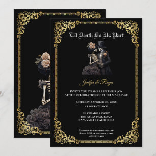 Invitation de mariage Halloween Dark Gothic