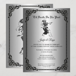 Invitation de mariage Halloween gothique
