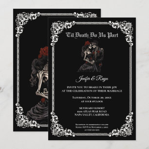 Invitation de mariage Halloween gothique sombre