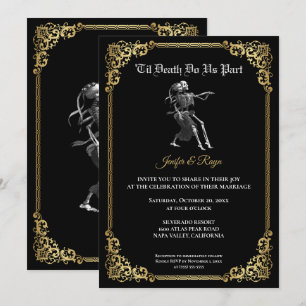 Invitation de mariage Halloween gothique sombre