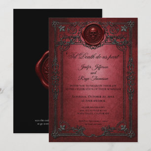 Invitation de mariage Halloween gothique vintage