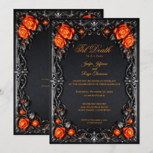 Invitation de mariage Halloween gothique vintage