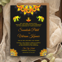 Invitation de mariage hindou de style Bollywood in