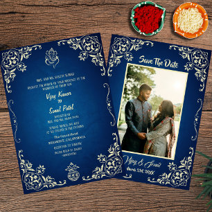 Invitation de mariage hindou indien avec image per