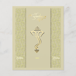 Invitation de mariage hindou indien Ganesha budget