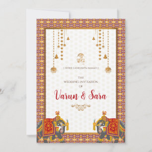Invitation de mariage hindou & invitations indienn