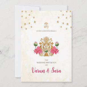Invitation de mariage hindou & invitations indienn