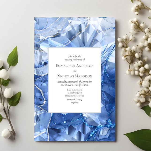 Invitation de mariage Illusion de pierre précieuse (Créateur téléchargé)